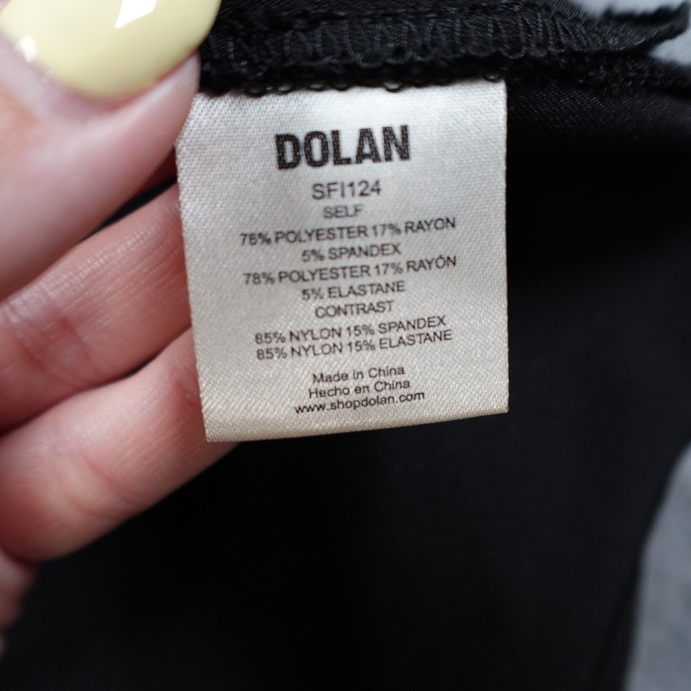 DOLAN Top Women Small Black 2 Pocket Scrub V Neck 3/4 Sleeve Medical Nurse - Picture 4 of 12